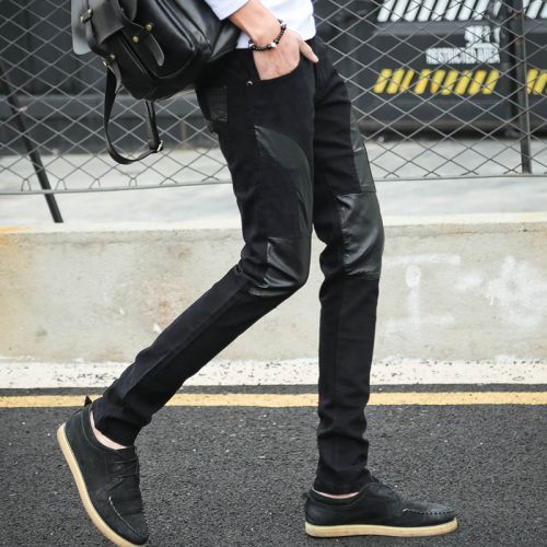 Pantalon cuir homme serré pour jeunesse - Ref 1478111