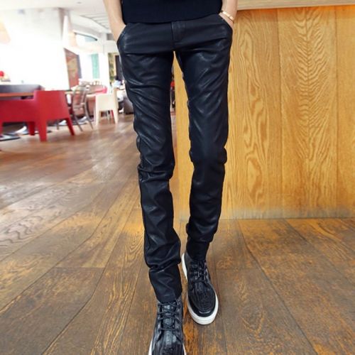 Pantalon cuir homme serré pour adolescent hiver - Ref 1478177