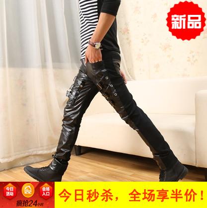 Pantalon cuir homme serré pour adolescent GUSSKATER automne - Ref 1478192