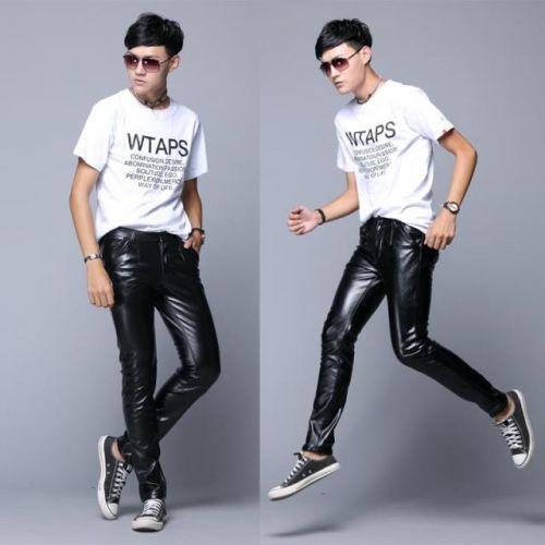 Pantalon cuir homme serré pour adolescent hiver - Ref 1478289