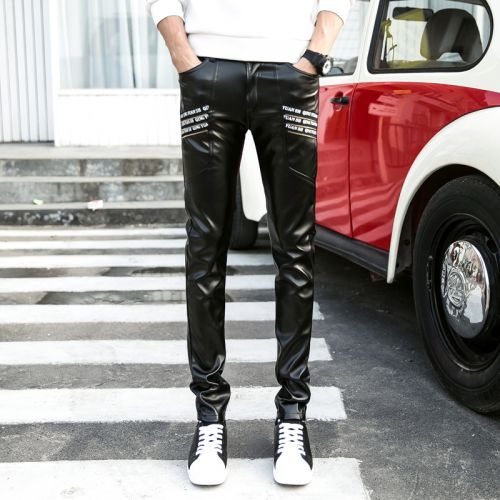 Pantalon cuir homme serré pour adolescent hiver - Ref 1478309
