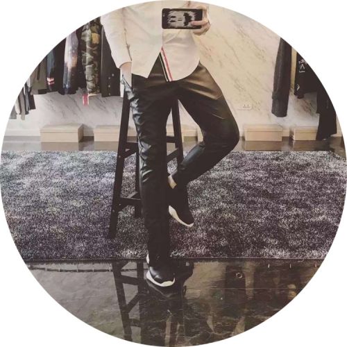 Pantalon cuir homme pantalons fuselés pour adolescent automne - Ref 1478361