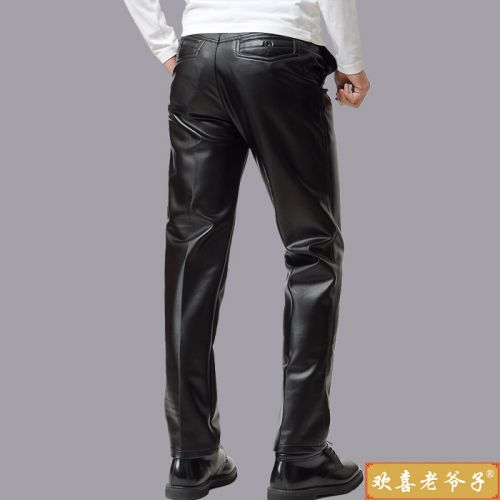 Pantalon cuir homme droit PU pour hiver - Ref 1478468