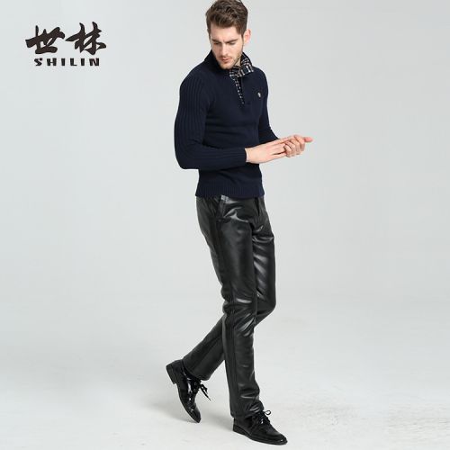 Pantalon cuir homme droit pour jeunesse PU automne - Ref 1478497