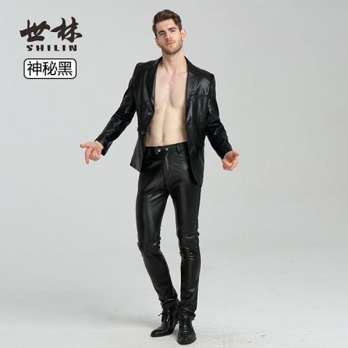 Pantalon cuir homme droit pour jeunesse PU automne - Ref 1478524