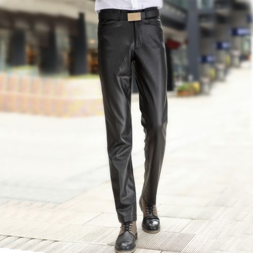 Pantalon cuir homme droit pour jeunesse HAO STATE PU hiver - Ref 1478526