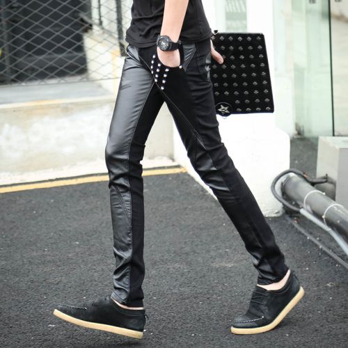 Pantalon cuir homme serré pour jeunesse - Ref 1478570