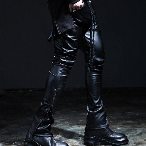 Pantalon cuir homme serré pour jeunesse - Ref 1478573