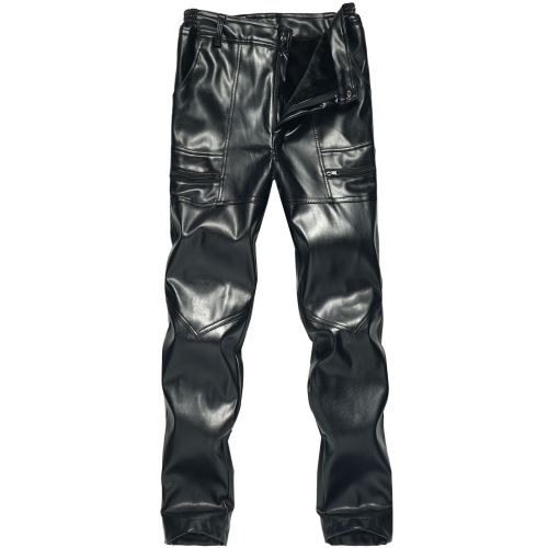 Pantalon cuir homme droit PU pour hiver - Ref 1478605