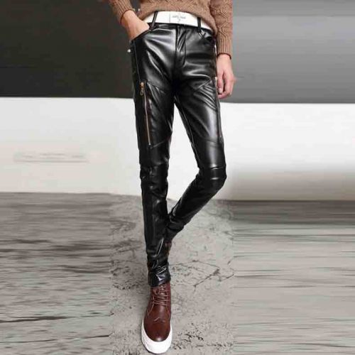 Pantalon cuir homme droit pour adolescent automne - Ref 1478645