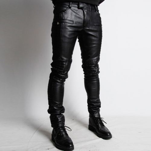 Pantalon cuir homme pantalons fuselés pour jeunesse hiver - Ref 1478692