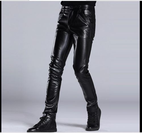 Pantalon cuir homme serré pour adolescent automne - Ref 1478715