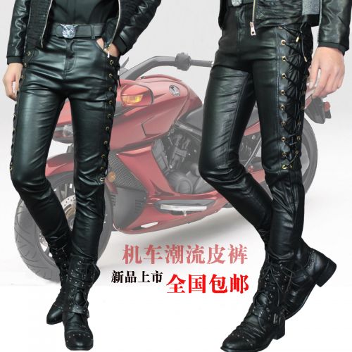 Pantalon cuir homme serré pour adolescent automne - Ref 1478846