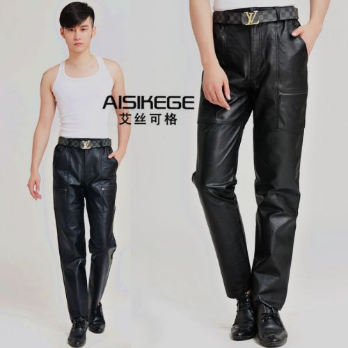 Pantalon cuir homme pantalons fuselés - Ref 1478912