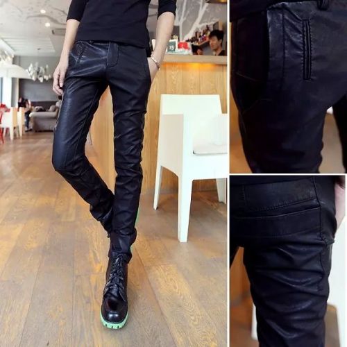 Pantalon cuir homme droit pour adolescent hiver - Ref 1478977