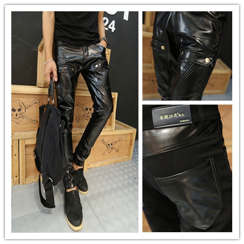 Pantalon cuir homme serré pour adolescent hiver - Ref 1478984