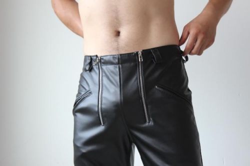 Pantalon cuir homme pantalons fuselés pour jeunesse hiver - Ref 1479047