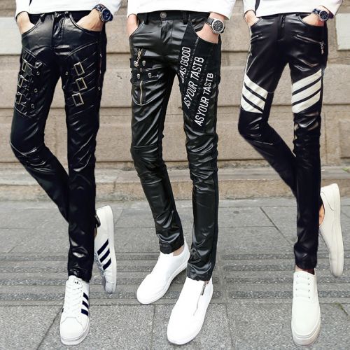 Pantalon cuir homme serré pour jeunesse hiver - Ref 1479056
