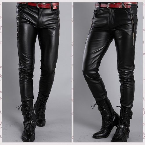 Pantalon cuir homme serré pour jeunesse hiver - Ref 1479061