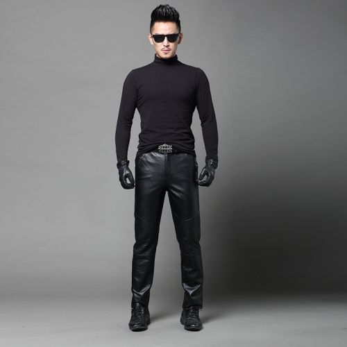 Pantalon cuir homme droit pour jeunesse LANDINGBOER Peau de mouton hiver - Ref 1479067