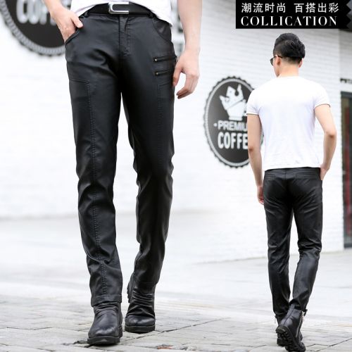 Pantalon cuir homme pantalons fuselés pour jeunesse automne - Ref 1479091