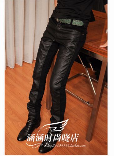 Pantalon cuir homme serré pour jeunesse - Ref 1479103