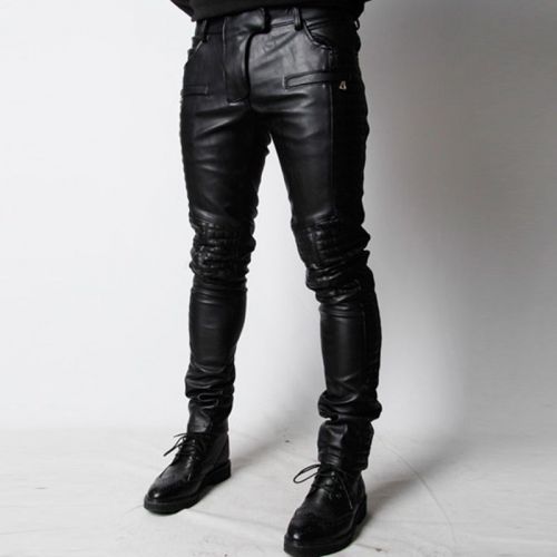 Pantalon cuir homme pantalons fuselés pour jeunesse hiver - Ref 1479108