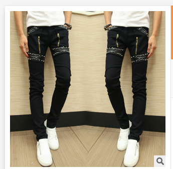 Pantalon cuir homme serré pour jeunesse hiver - Ref 1479113