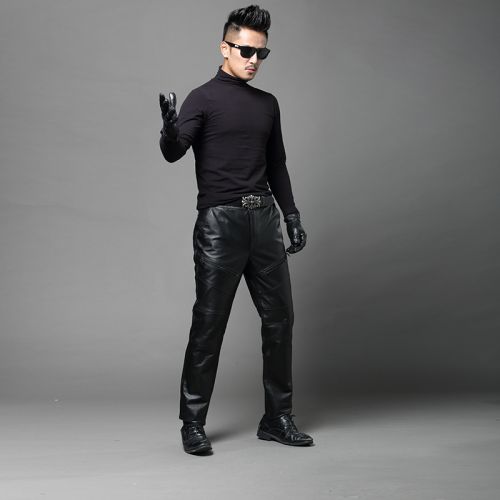 Pantalon cuir homme droit LANDINGBOER peau de chèvre pour hiver - Ref 1479217