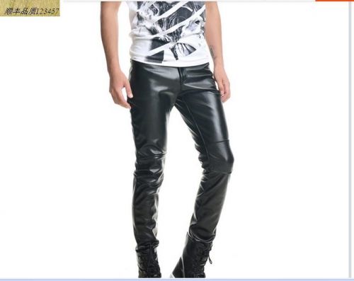 Pantalon cuir homme serré pour adolescent automne - Ref 1479225