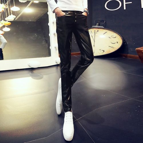 Pantalon cuir homme serré pour adolescent hiver - Ref 1479234