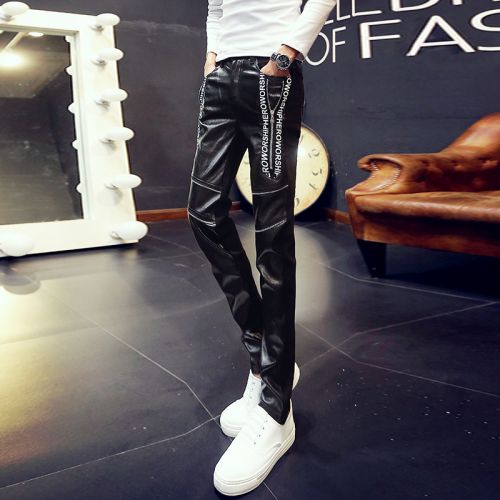 Pantalon cuir homme serré pour adolescent printemps - Ref 1479272