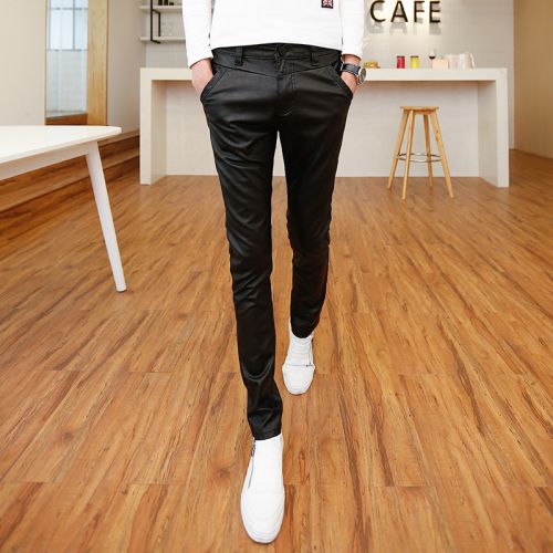 Pantalon cuir homme serré pour jeunesse automne - Ref 1479375