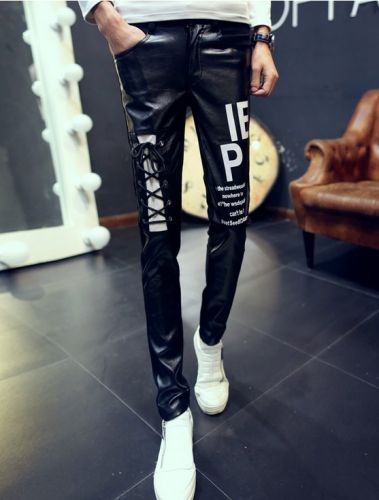 Pantalon cuir homme serré pour jeunesse été - Ref 1479382