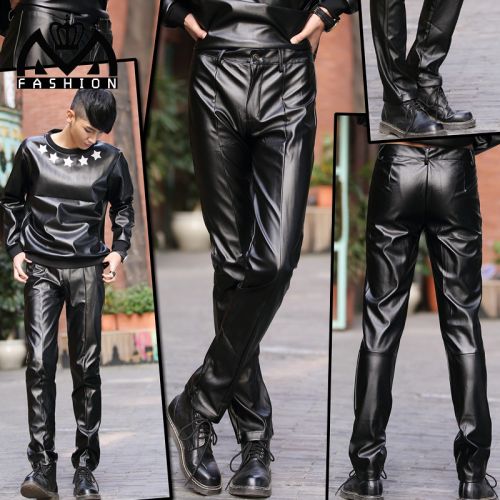 Pantalon cuir homme pantalons fuselés pour jeunesse automne - Ref 1479447