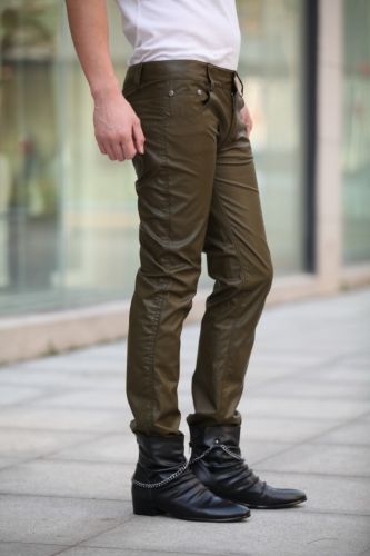 Pantalon cuir homme droit pour jeunesse automne - Ref 1479476