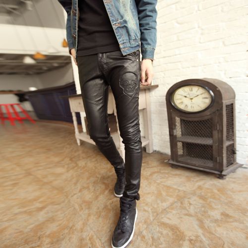 Pantalon cuir homme serré pour jeunesse - Ref 1479483