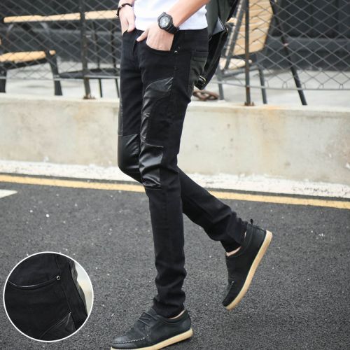 Pantalon cuir homme serré pour jeunesse - Ref 1479493