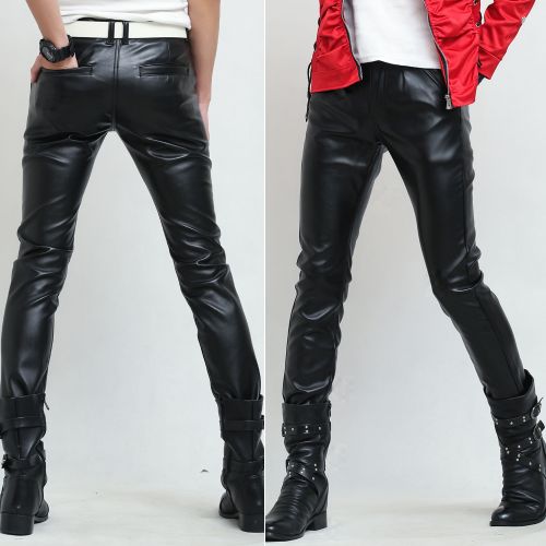 Pantalon cuir homme serré pour adolescent automne - Ref 1479497