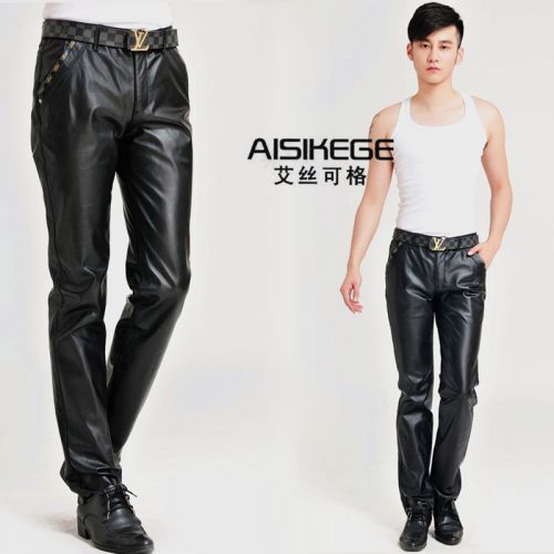Pantalon cuir homme serré pour adolescent hiver - Ref 1479544