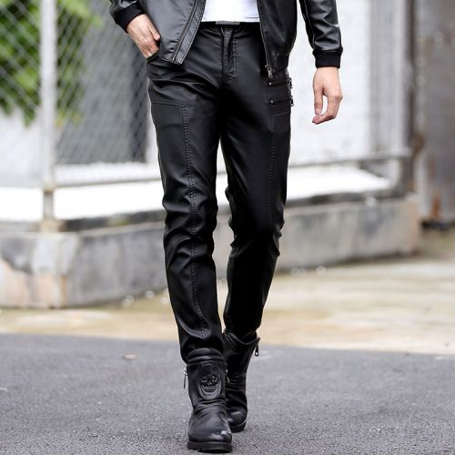 Pantalon cuir homme serré pour jeunesse Peau de mouton automne - Ref 1479570