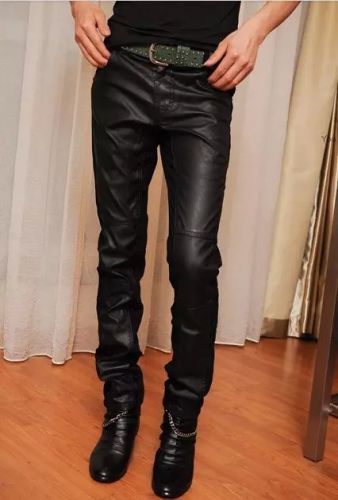 Pantalon cuir homme droit pour adolescent PU été - Ref 1479573