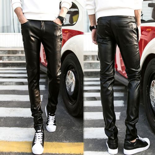 Pantalon cuir homme pantalons fuselés pour jeunesse hiver - Ref 1479699