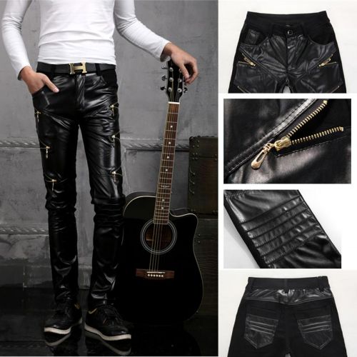 Pantalon cuir homme serré pour adolescent automne - Ref 1479994