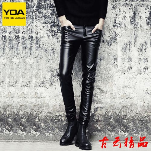 Pantalon cuir homme serré pour jeunesse PU automne - Ref 1480092