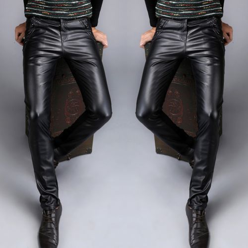 Pantalon cuir homme serré pour jeunesse hiver - Ref 1480158