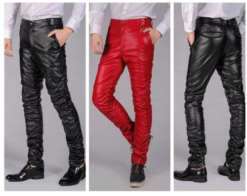 Pantalon cuir homme serré pour adolescent automne - Ref 1480333