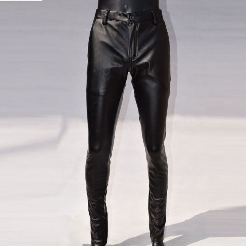 Pantalon cuir homme pantalons fuselés pour adolescent automne - Ref 1480426