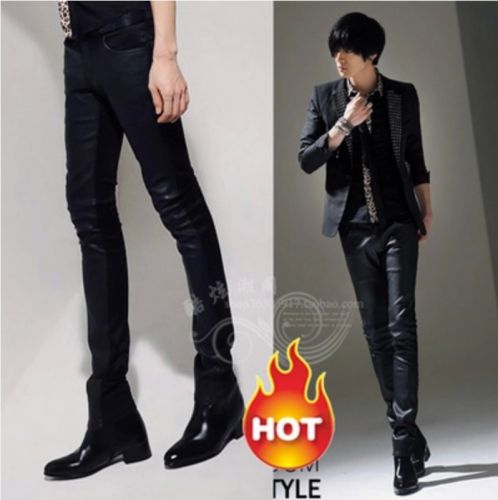 Pantalon cuir homme serré pour adolescent printemps - Ref 1480491