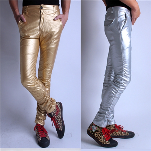 Pantalon cuir homme serré pour jeunesse automne - Ref 1480515